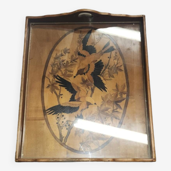 Marquetry serving tray