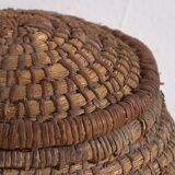 Antique wicker basket with lid (c.1920) #2