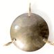 Vintage round brass tray on seahorse feet