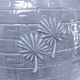 ceramic lamp in the shape of an XL pot, palm leaf decor, 80s