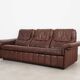 Brown leather sofa, Swiss design, 1970s