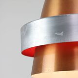 Italian  Aluminum Space Age Pendant Lamp in Copper color, 1970s