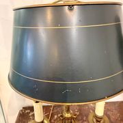 Lampe bouillotte ancienne en laiton – 3 lumières