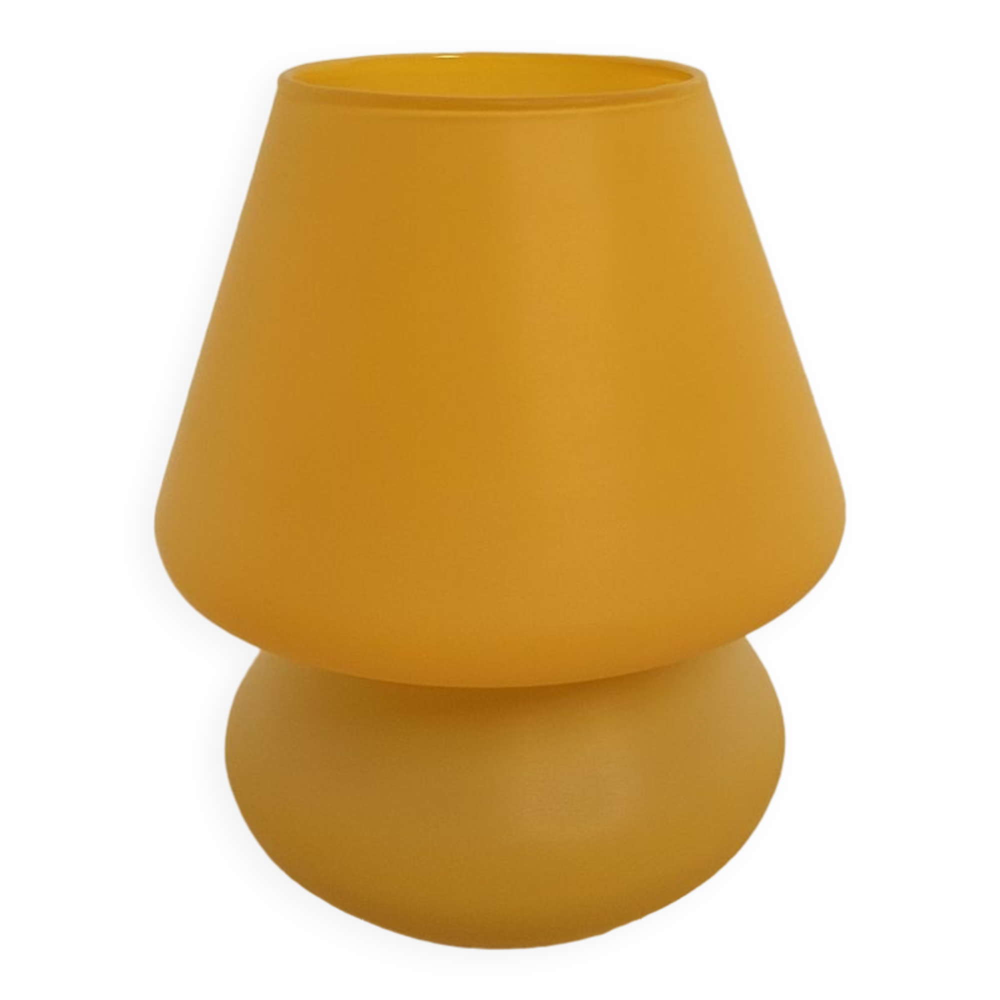 Small vintage lamp in orange opaline glass from the 1970s