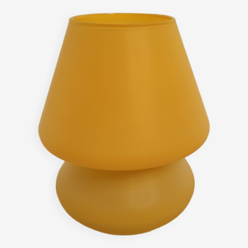 Small vintage lamp in orange opaline glass from the 1970s