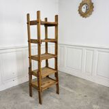 Brutalist shelf from the 1950s in beech wood.