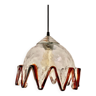 Large Mazzega murano glass pendant light