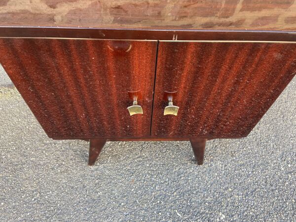 Chevet table de nuit design 1960 vintage scandinave pieds compas