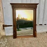 Rectangular mirror, wooden trumeau 120x139