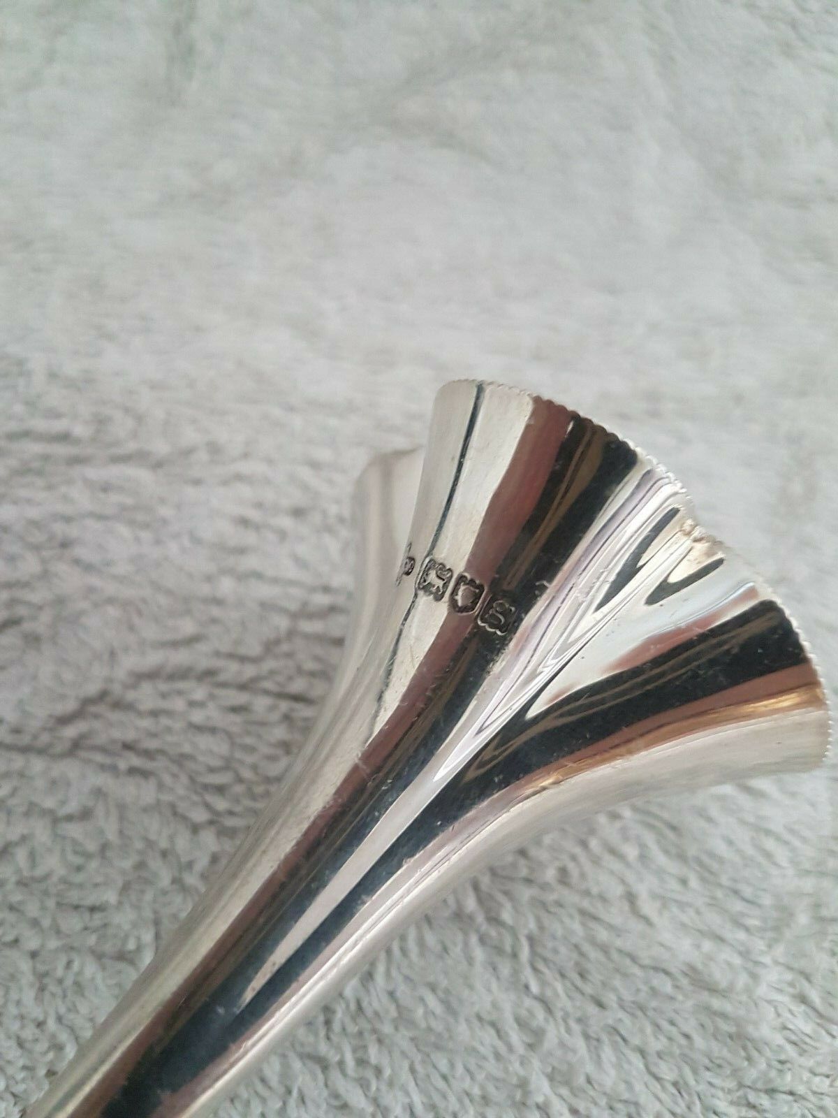 Pair of tulip vases flared collar late 19th century silver goldsmith punches