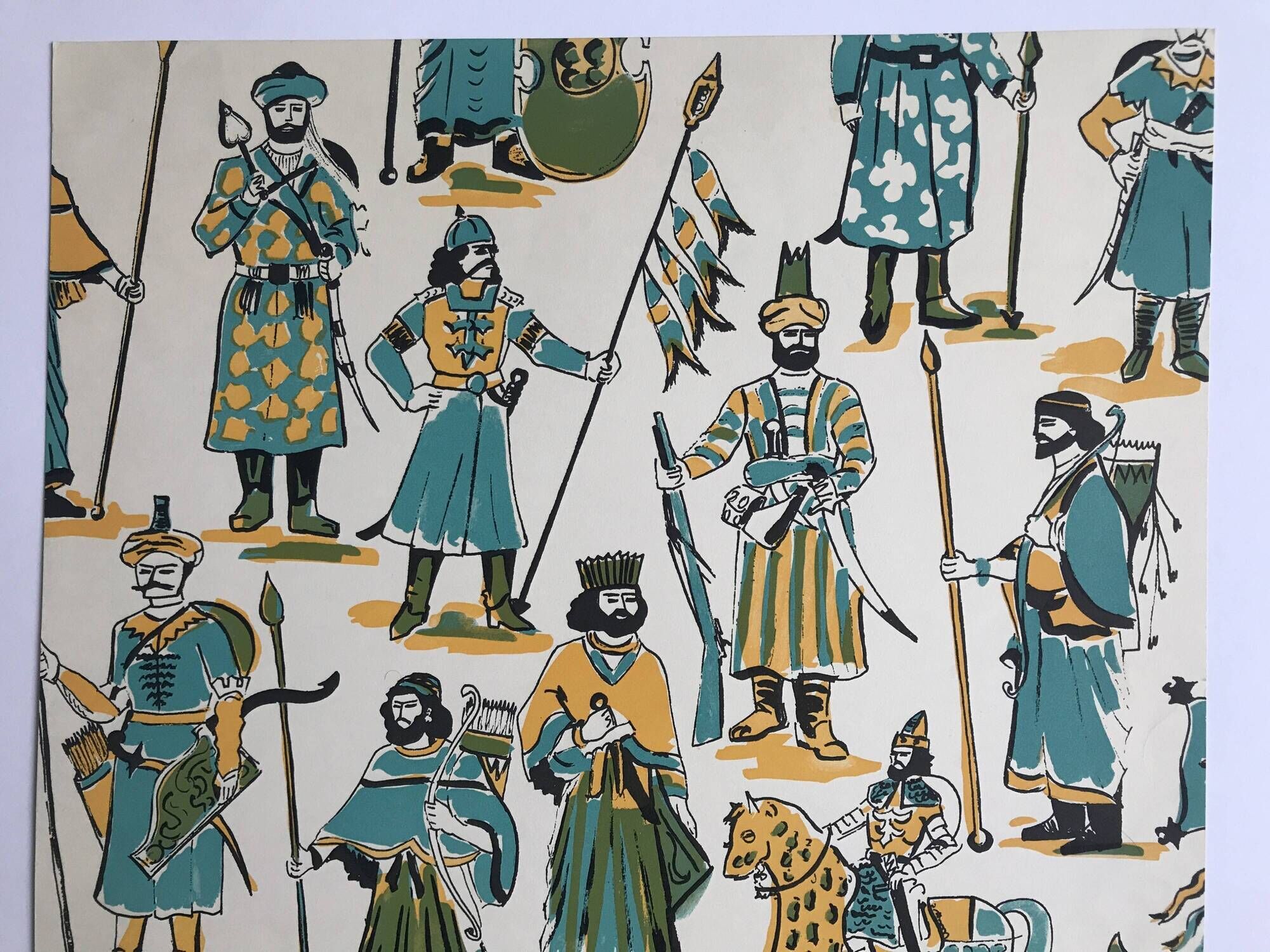 Affiche originale Persépolis à Paris : 2500 ans de costumes / Maison de l'Iran, 1976