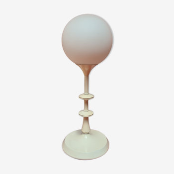 Lamp in metal and opaline satin of e.r vele edition temde 70s