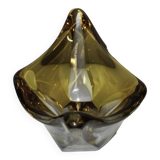 Yellow and clear crystal cup circa 1960