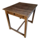Table de ferme française ancienne en chêne avec tiroir latéral