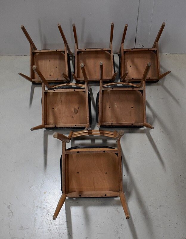 Suite of 6 chairs 1970