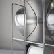 Max Sauze original aluminium geometric wall sconce, 1970s
