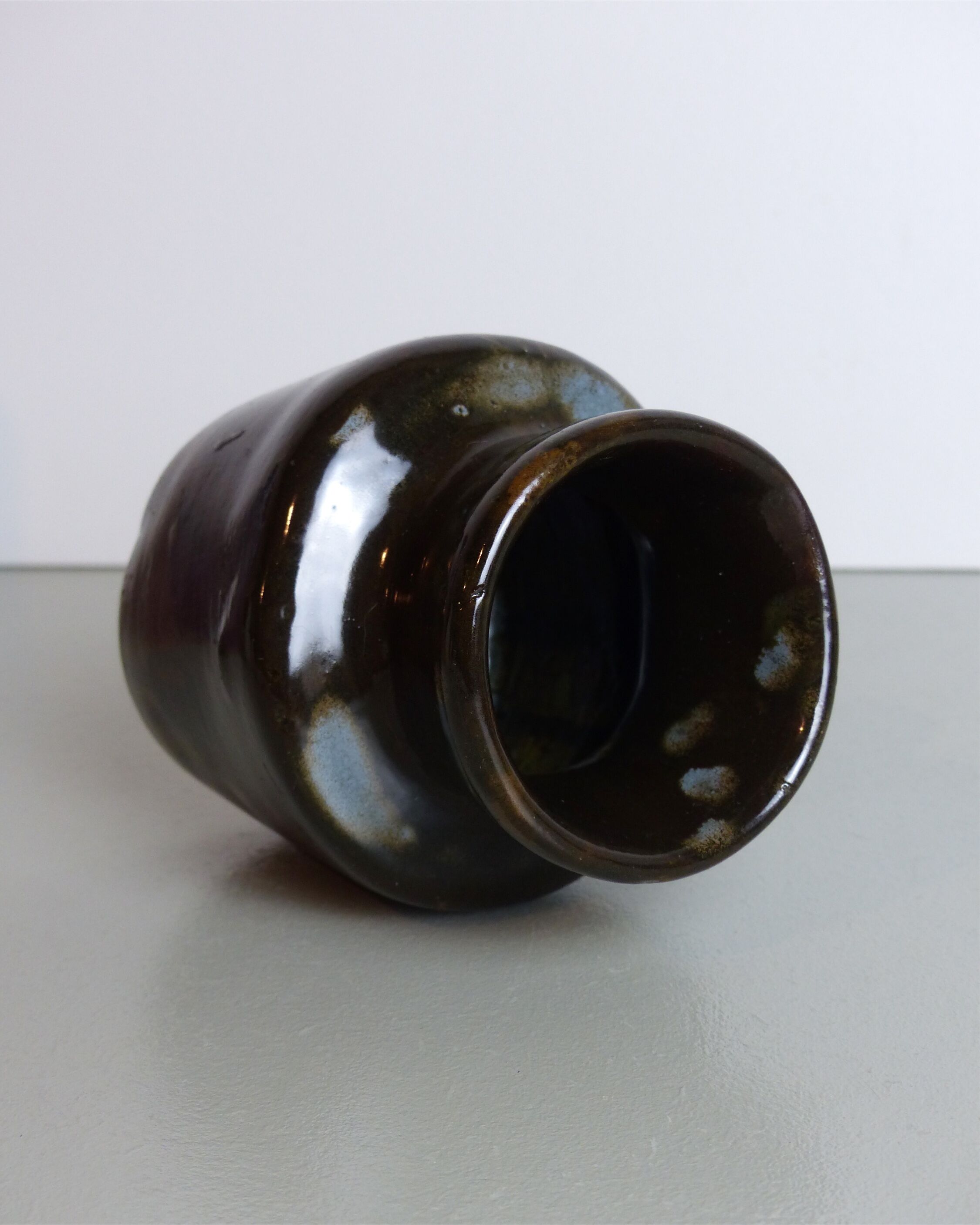 Khaki ceramic vase