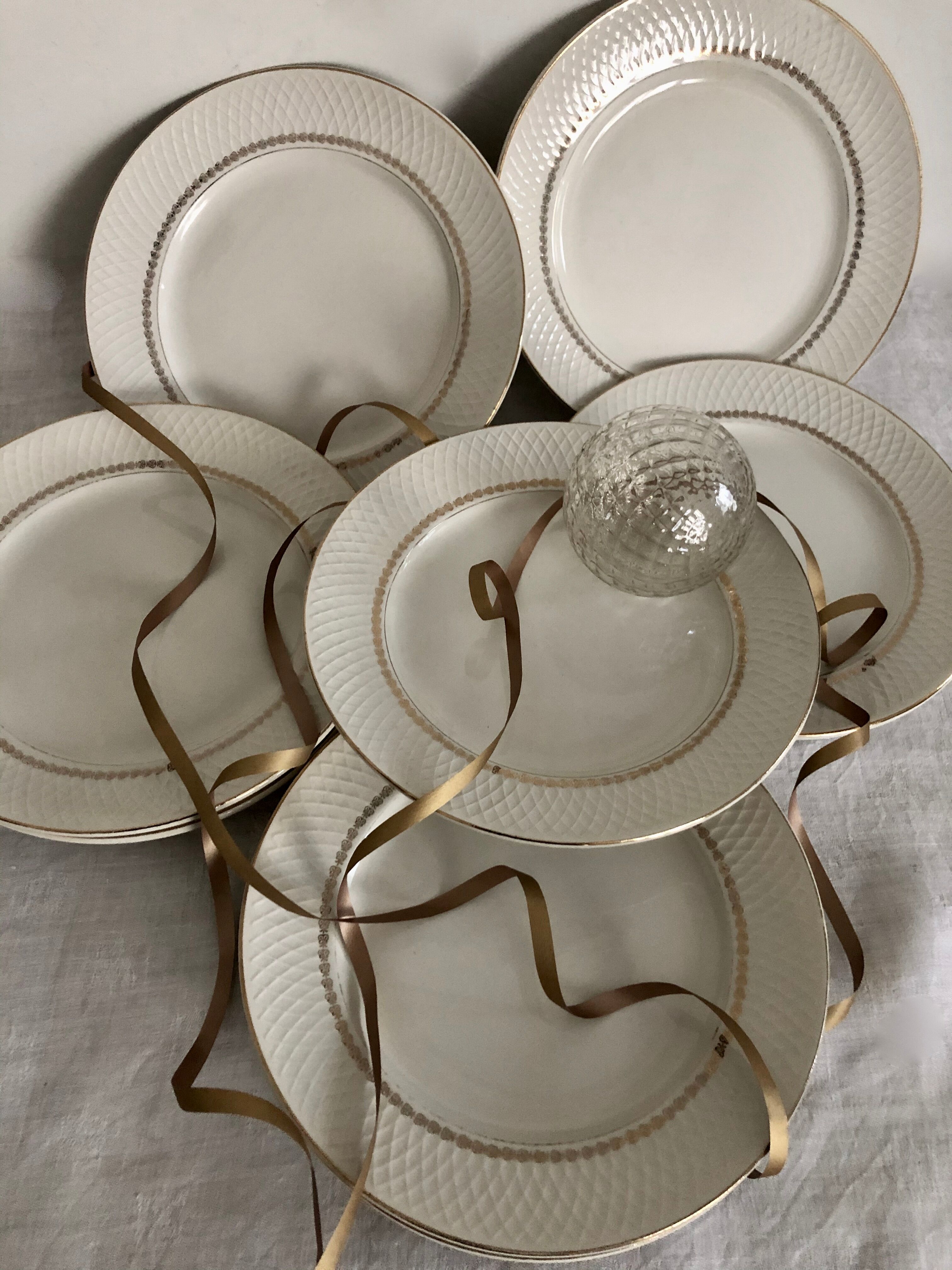 Série de 6 assiettes plates Moulin des Loups Orchies