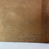 A pair of old paintings on wood.