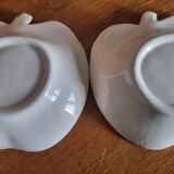 Set of 2 small Orange-shaped Barbotine cups