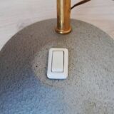 Lampe de bureau ancienne métal gris