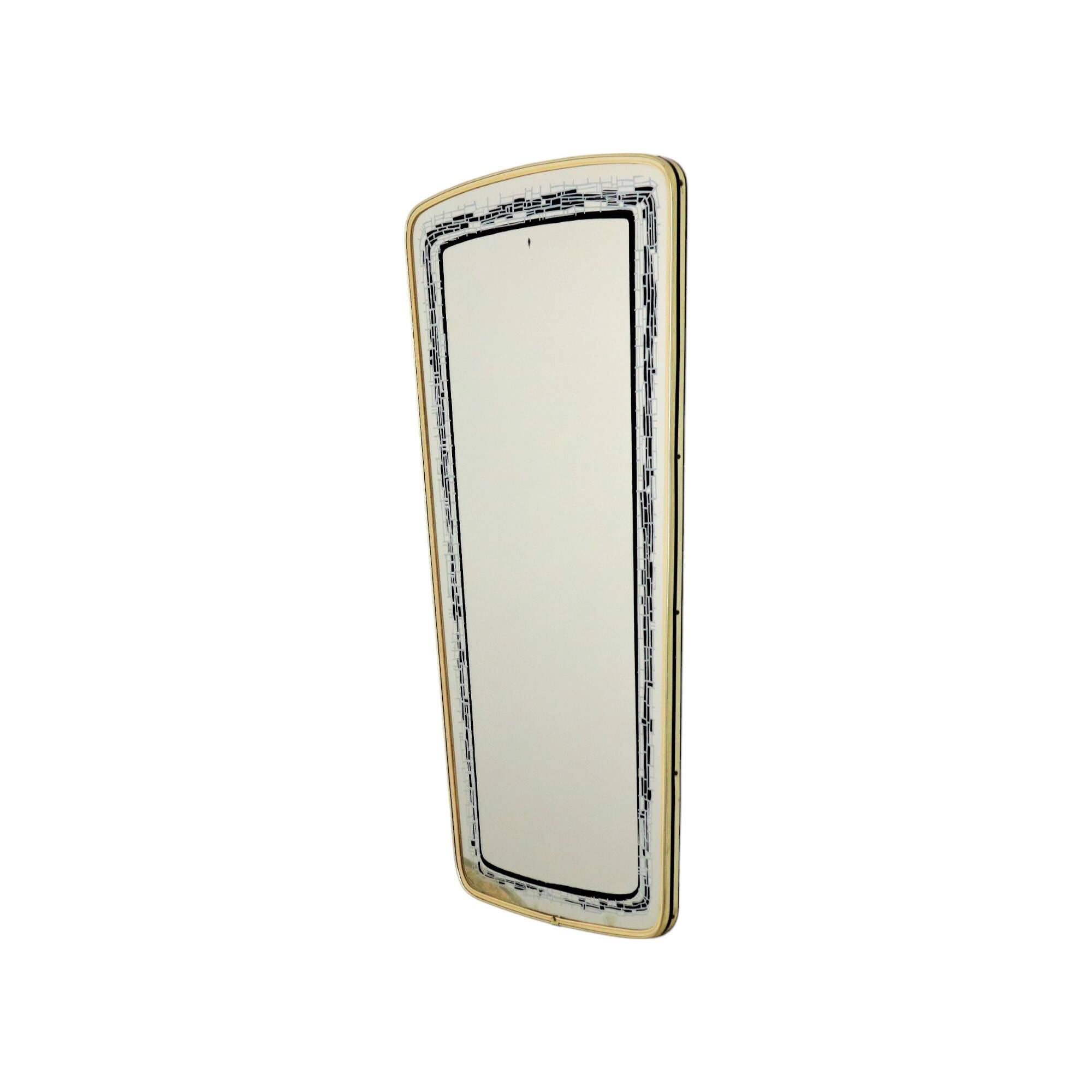 Fifties Rockabilly Mirror Geometric Motif Gold Vintage Design