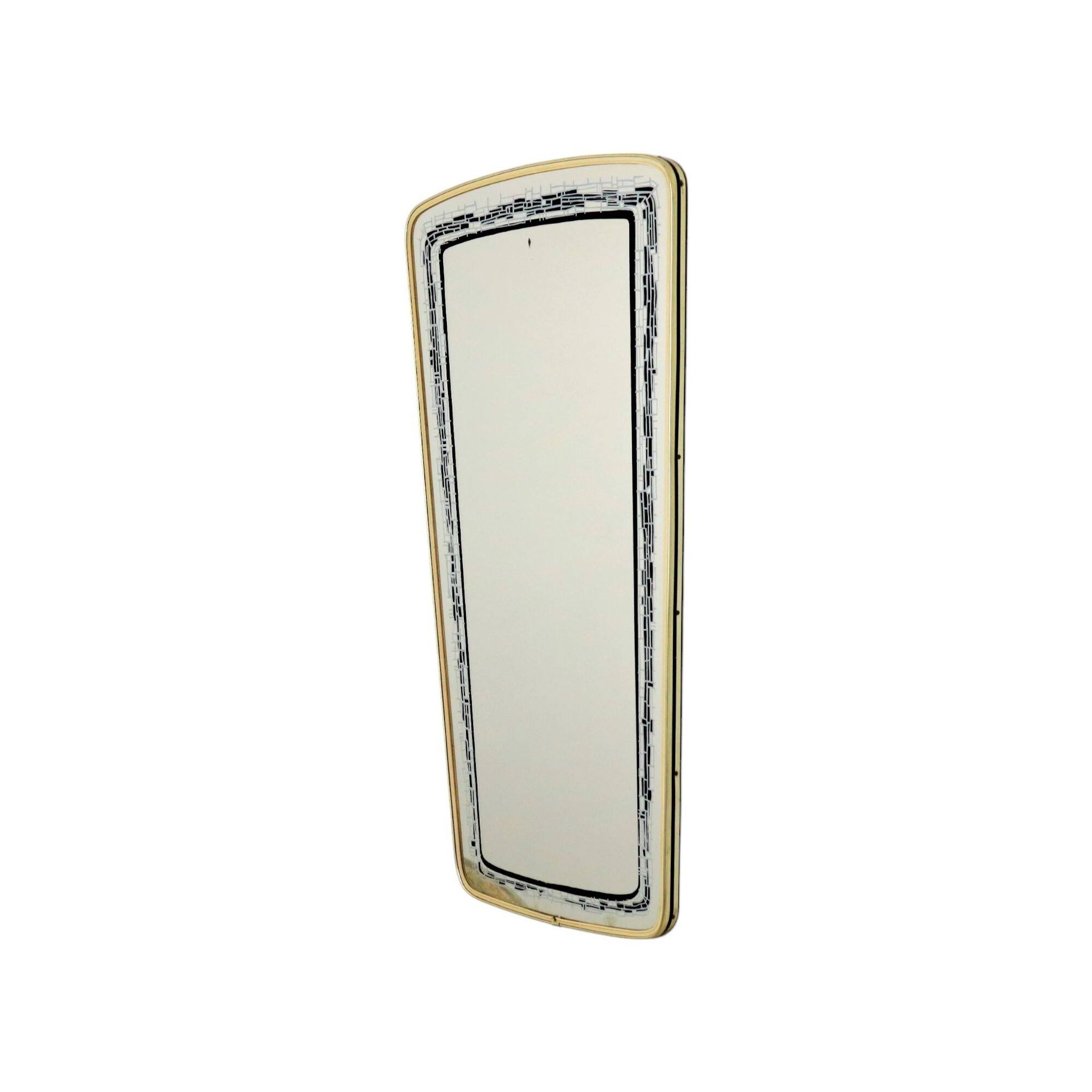 Fifties Rockabilly Mirror Geometric Motif Gold Vintage Design