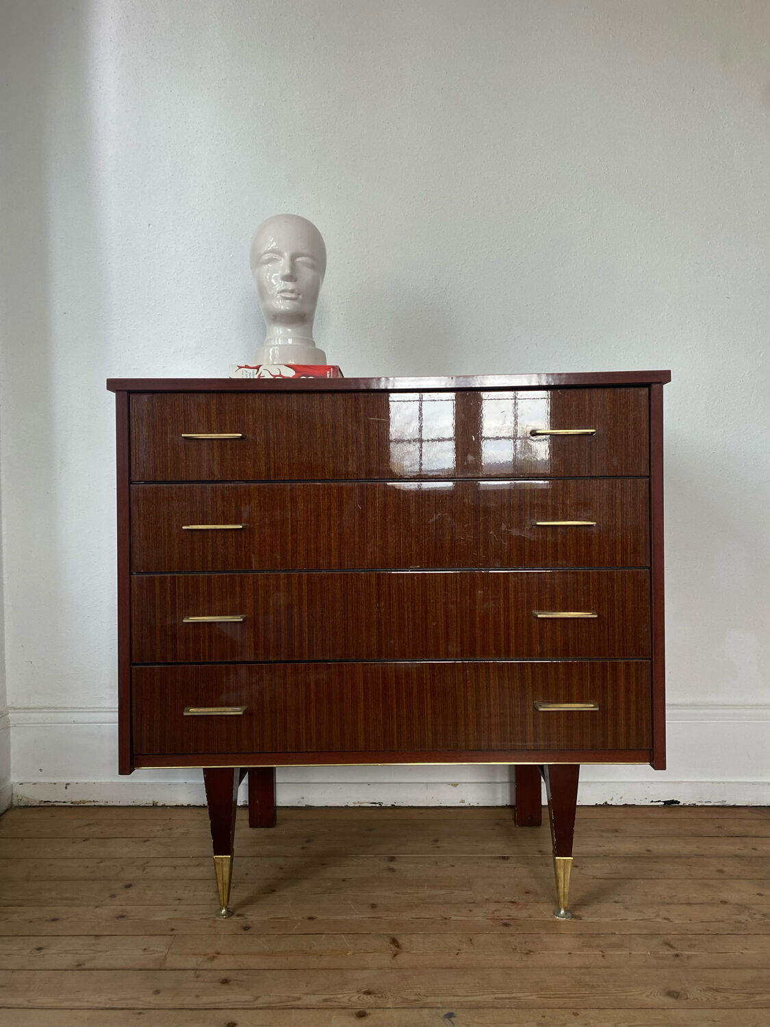 Commode vintage 4 tiroirs années 60