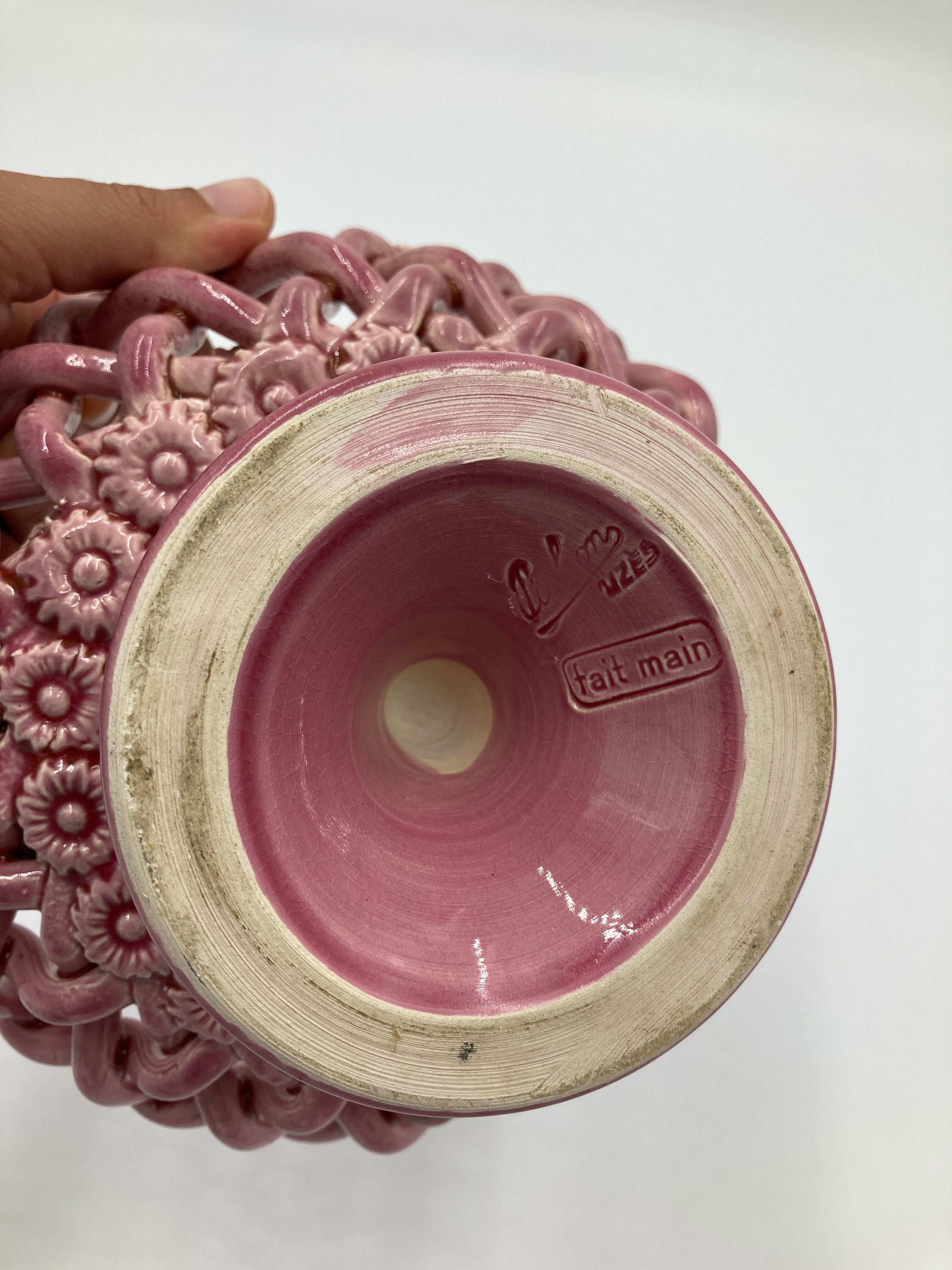 Braided ceramic basket Pichon Uzes