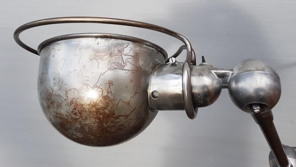 Jieldé workshop wall light 2 brushed arms