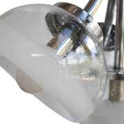 Lustre à quatre bras en verre de Murano chromé de Gaetano Sciolari, années 1970