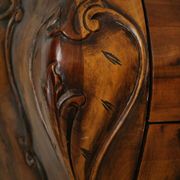 Coffin commode in walnut, Louis XV style, 20th century.