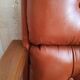 Paire de fauteuils pivotant havane vintage Italie