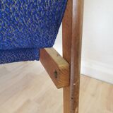 Vintage Royal Blue Armchair: Mid-Century Modern Lounge Chair