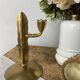 Cactus brass candle holder