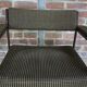 Metal and velvet office armchair