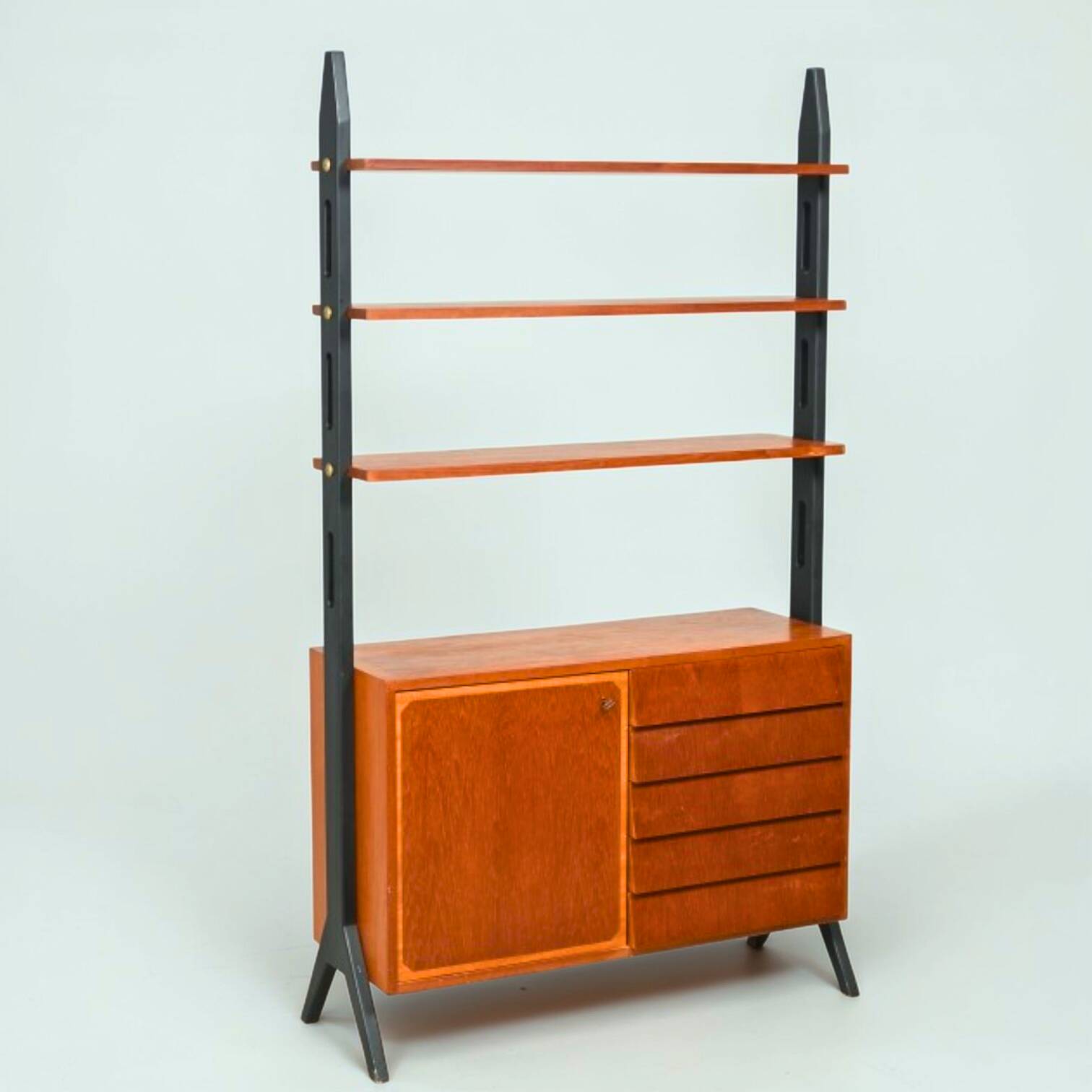 Vintage Scandinavian library Roxen Möbel IKEA in teak Sweden 1960