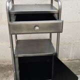 old metal medical bedside table circa 1930/40