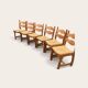 6 brutalist chairs by Guillerme and Chambron