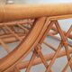 Rattan coffee table and vintage glass
