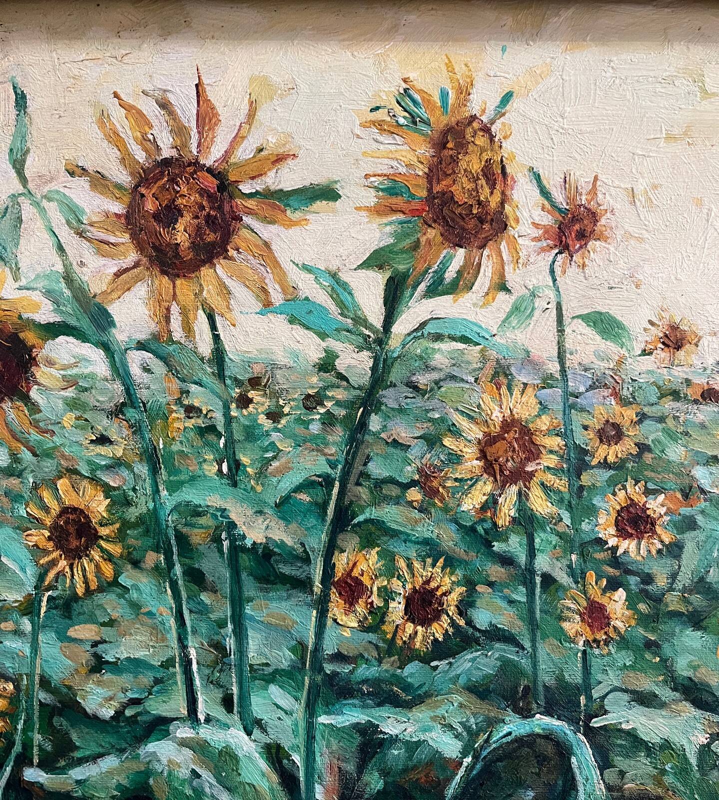 Tableau HST "Sunflower Fields" signed + frame