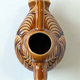 Pitcher - duck-shaped vase in shiny Sarreguemines enamel slip.