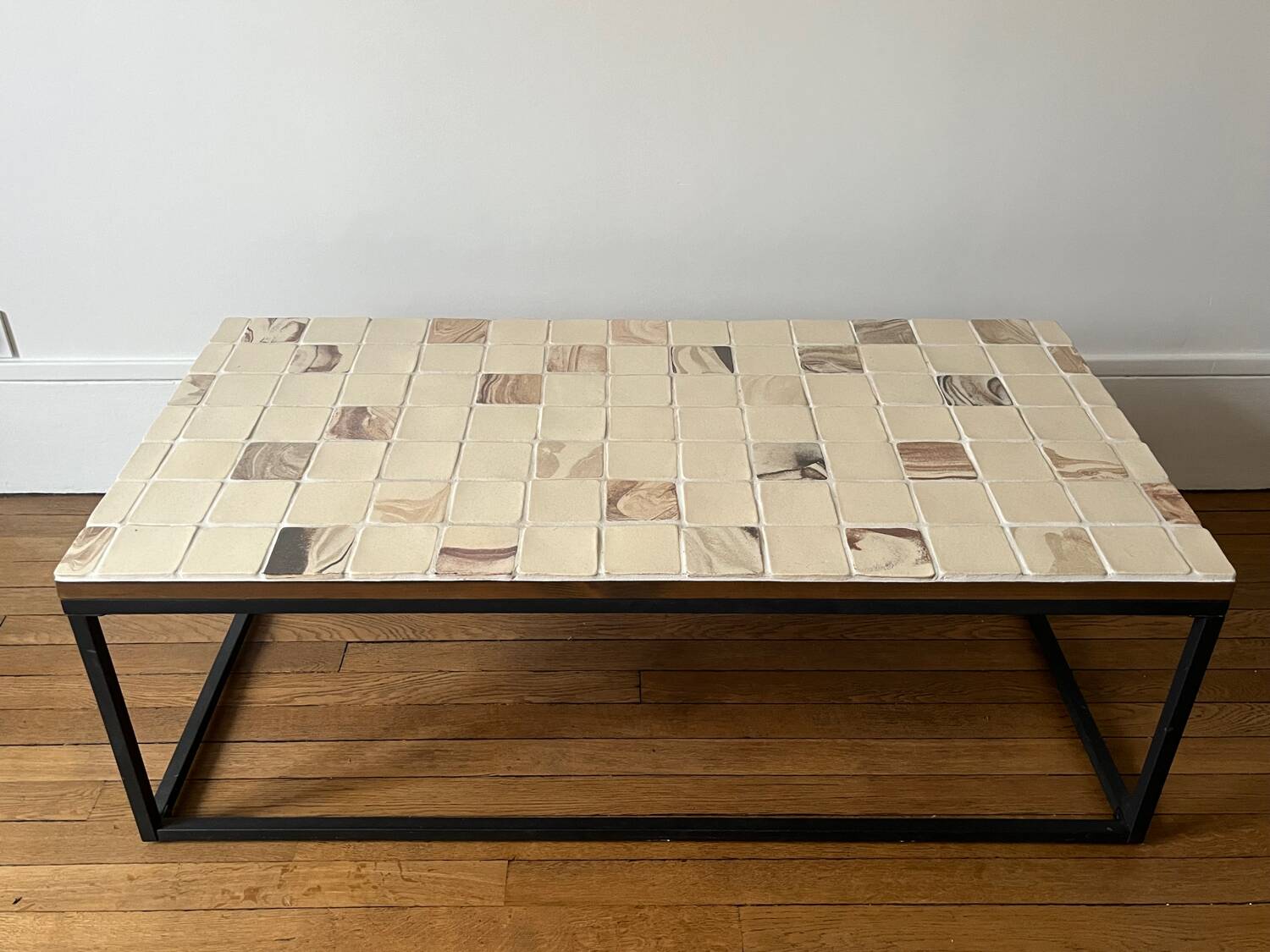 Ceramic and metal coffee table