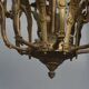 Pair of Louis XV style chandeliers golden bronze 36 lights