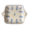 Old square porcelain presentation dish stamped Sarreguemines and Digoin