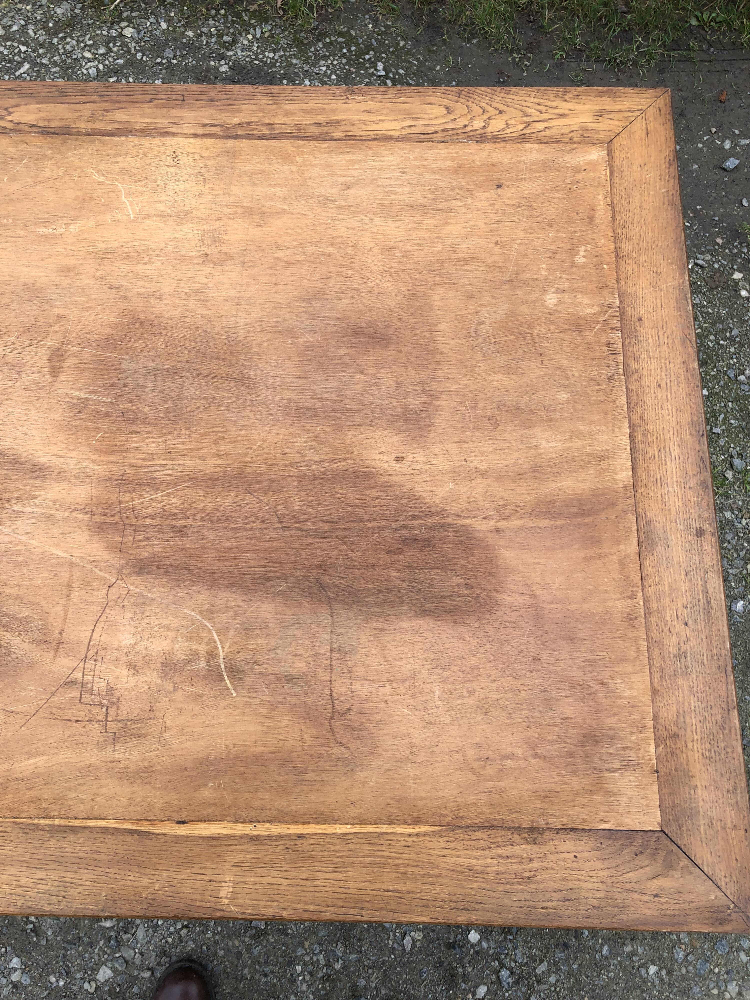 Vintage René Gabriel oak table from the reconstruction period.