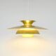 Large gold lamp, Denmark 1970s