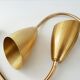 Pair of vintage 1970 solid brass appliques