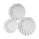Set 3 vide-poches coquillage en verre