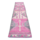 Pink Handmade Runner Rug, 82x336Cm